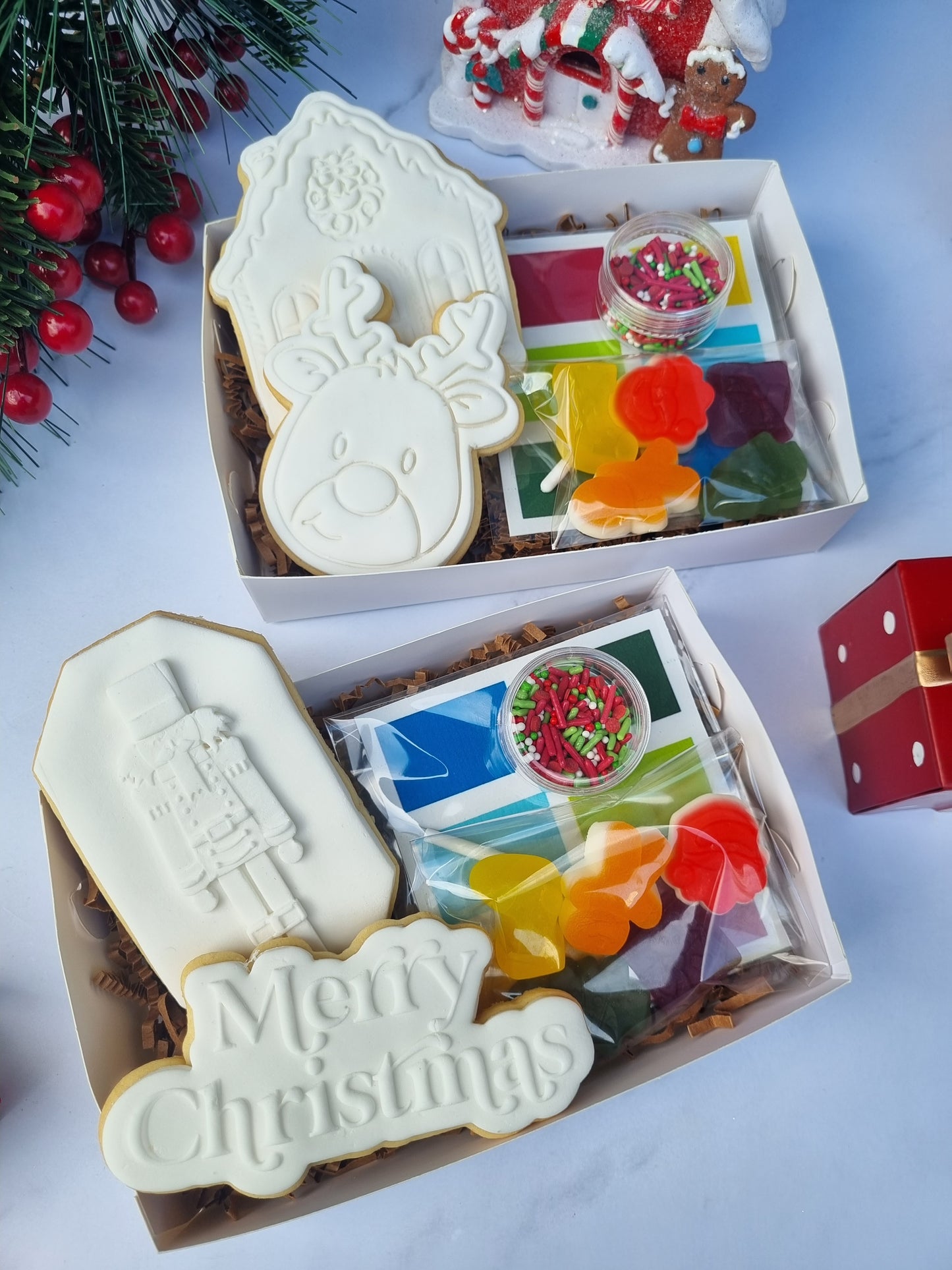 Paint and sprinkle your own cookies - Christmas deluxe pack